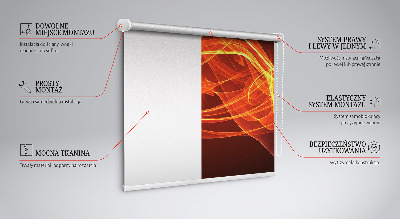 Fensterrollo in Orange mit abstraktem Muster