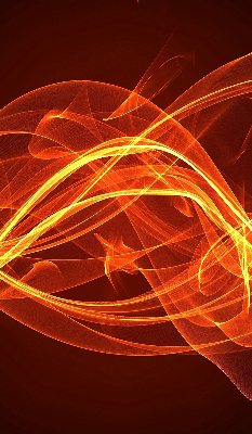 Fensterrollo in Orange mit abstraktem Muster