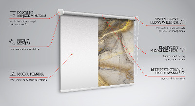 Fensterrollo innen als dekoratives Rohmaterial