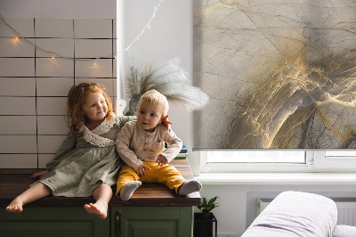 Fensterrollo innen als dekoratives Rohmaterial