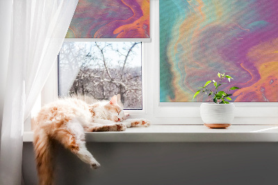 Rollo Fenster in der Auswaschung Farbauswaschung