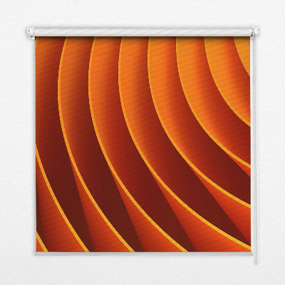 Fensterrollo in Orange mit abstraktem Muster