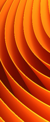 Fensterrollo in Orange mit abstraktem Muster