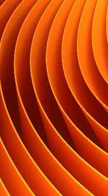 Fensterrollo in Orange mit abstraktem Muster