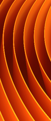 Fensterrollo in Orange mit abstraktem Muster
