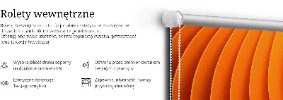 Fensterrollo in Orange mit abstraktem Muster
