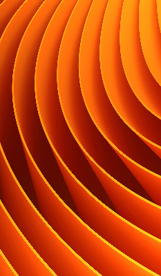 Fensterrollo in Orange mit abstraktem Muster