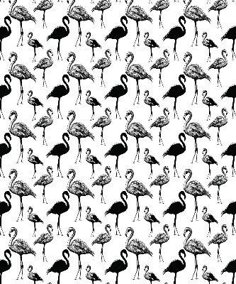 Fensterrollo innen in Schwarz mit Flamingo-Motiv
