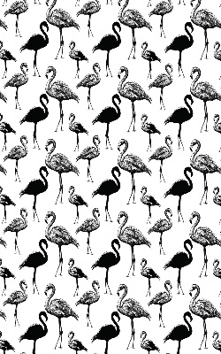 Fensterrollo innen in Schwarz mit Flamingo-Motiv