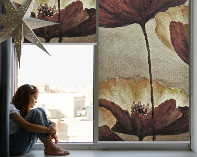 Blumen für Fensterrollo