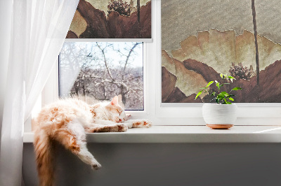 Blumen für Fensterrollo