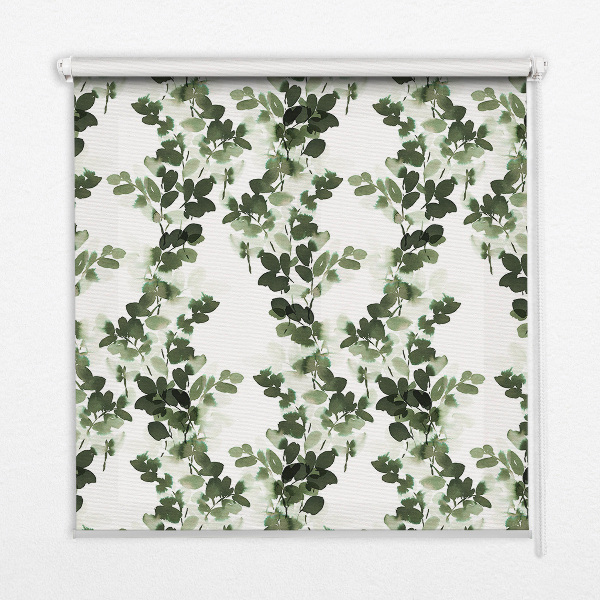 Fensterrollo mit Blättermuster