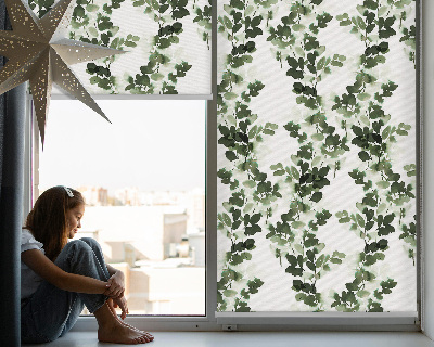 Fensterrollo mit Blättermuster