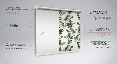 Fensterrollo mit Blättermuster