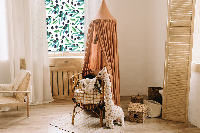 Rollo Fenster blätter und pflaumen