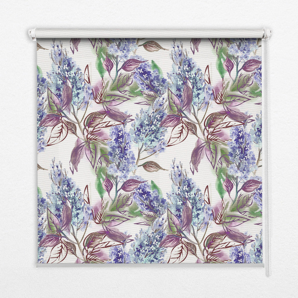 Fensterrollo mit Sommerblumen-Motiv