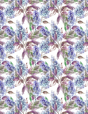 Fensterrollo mit Sommerblumen-Motiv