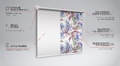 Fensterrollo mit Sommerblumen-Motiv