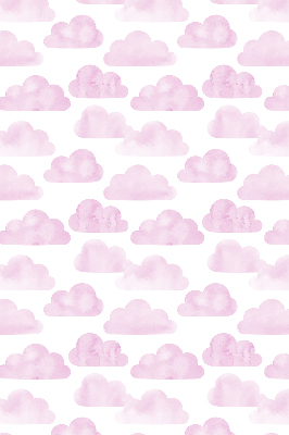 Fensterrollo innen in Rosa und mit Wolkenmotiv