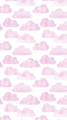 Fensterrollo innen in Rosa und mit Wolkenmotiv