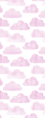 Fensterrollo innen in Rosa und mit Wolkenmotiv