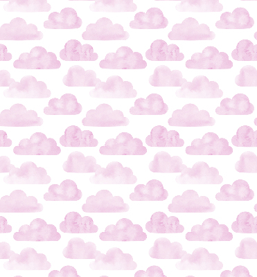 Fensterrollo innen in Rosa und mit Wolkenmotiv