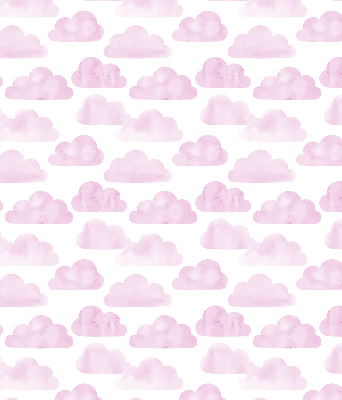 Fensterrollo innen in Rosa und mit Wolkenmotiv