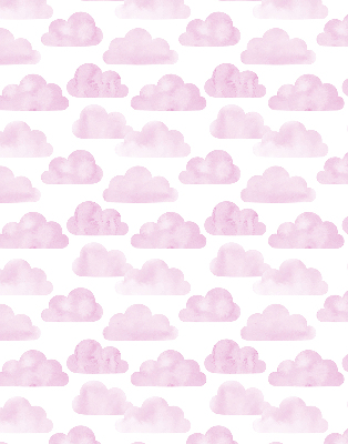 Fensterrollo innen in Rosa und mit Wolkenmotiv