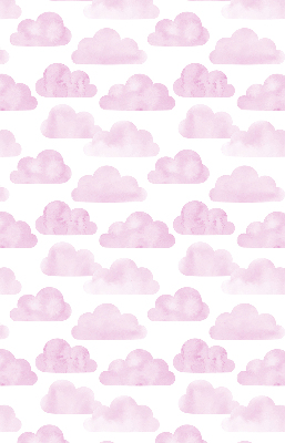 Fensterrollo innen in Rosa und mit Wolkenmotiv