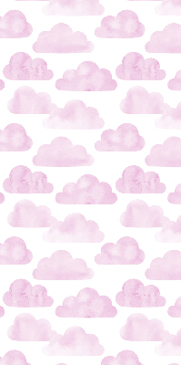 Fensterrollo innen in Rosa und mit Wolkenmotiv