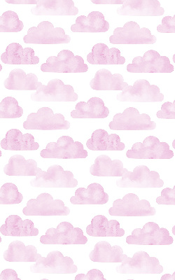 Fensterrollo innen in Rosa und mit Wolkenmotiv