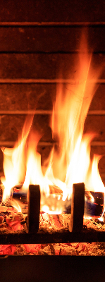 Kamin für das Fensterrollo