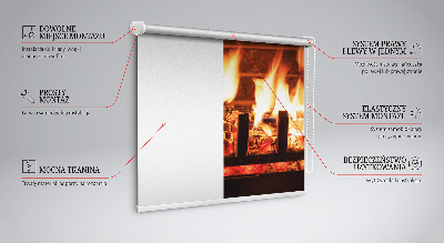 Kamin für das Fensterrollo