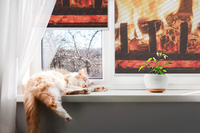 Kamin für das Fensterrollo