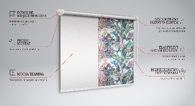 Fensterrollo mit Schmetterlingen auf Blumen