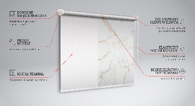 Fensterrollo in Weißer Marmor