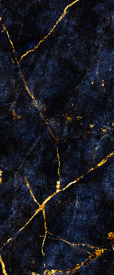 Rollo Fenster in marineblauer Marmoroptik