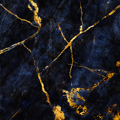 Rollo Fenster in marineblauer Marmoroptik