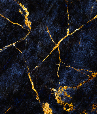 Rollo Fenster in marineblauer Marmoroptik