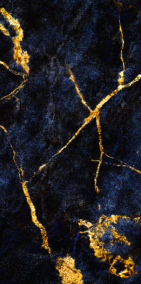 Rollo Fenster in marineblauer Marmoroptik