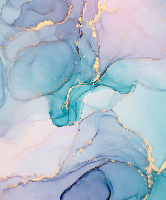 Fensterrollo in Blau mit Marmoroptik