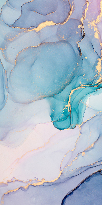 Fensterrollo in Blau mit Marmoroptik