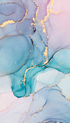 Fensterrollo in Blau mit Marmoroptik