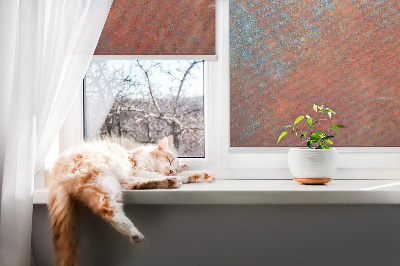 Rollo Fenster in oranger Ausführung