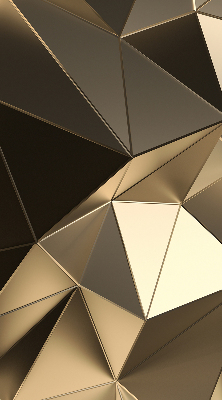 Rollo Fenster in Gold mit Dreiecks-Muster