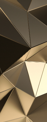 Rollo Fenster in Gold mit Dreiecks-Muster