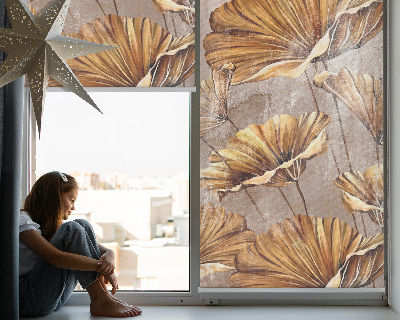Fensterrollo innen als Pflanzenmotiv