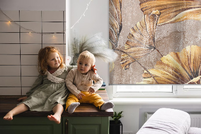 Fensterrollo innen als Pflanzenmotiv