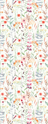 Rollo fenster in bunten Blumen