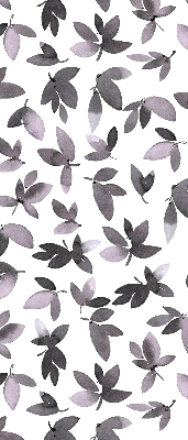 Rollo-Fenster in dunkelrosa mit Blättermuster